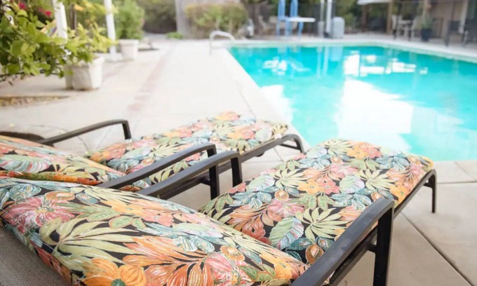 Visalia Villa | Perfect 2-Family Sequoia Pool Getaway – Playground, Gym, Chef's Kitchen