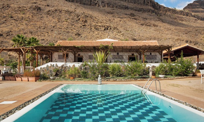Los Palmitos Villa | Pet-Friendly 'Finca Rural Los Tanquillos' with Mountain View, Pool, Wi-Fi, A/C, Terrace & Garden