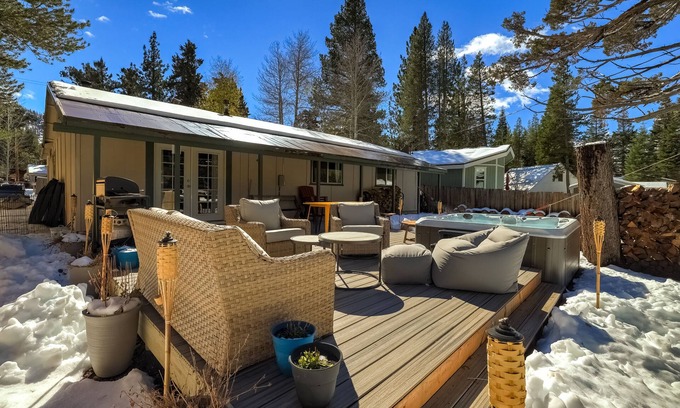 Meyers House | Pet Friendly & Tranquil Home with Hot Tub