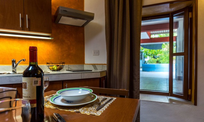 Centro Apartment | Plunge pool view! studio w/Netflix, wine cooler, etc. .9 mi. from central sq.