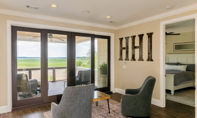 Moss Creek House | Pristine 4 Bed/3.5 Marsh View Home w/Elevator, Garage, Pet Friendly, 28 Day Min