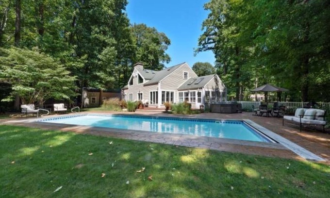 Harbert House | Private Cherry Beach Pool House with large heated pool & hot tub!