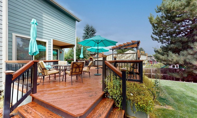 Thornton House | Private home with fenced yard, deck, fireplace, home office, & great location