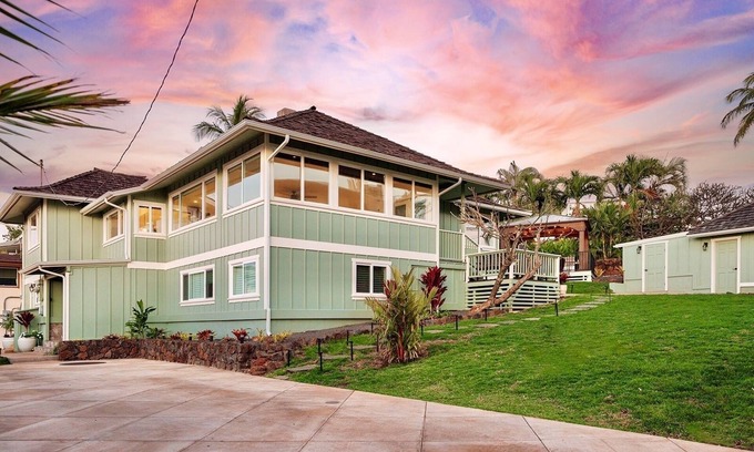 Poipu House | PRIVATE OCEAN VIEW MAIN HOUSE + EXTRA SUITE, 5 MIN WALK TO POIPU BEACH, A/C
