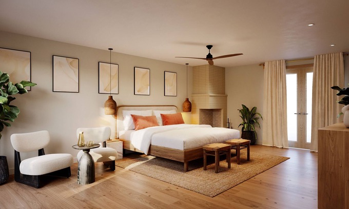 Old Las Palmas Hotel | Queen Suite with Poolside Charm