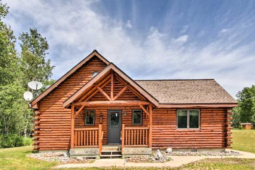 Rapid River House | Rapid River Log Cabin with Loft on 160 Scenic Acres