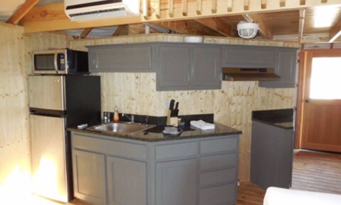 Alpine Bay Cottage | Red Yurt in Clear Creek Cove RV Resort sleeps 6 Logan Martin Lake