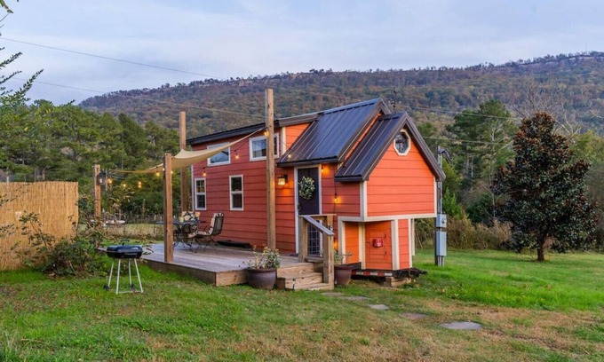 Wildwood House | Redbud Tiny Home with a Hot Tub and Mountain Views
