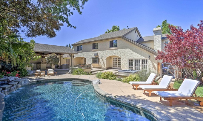 Sunset House | Redding Getaway w/Hot Tub & Outdoor Kitchen!