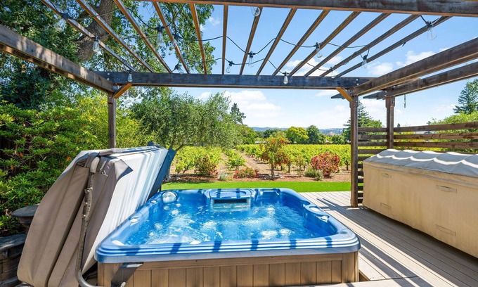 St. Helena House | Relax in St. Helena - Hot Tub, Vineyard Home, Game Room, Dedicated Work Space