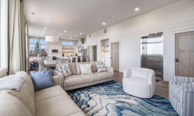 Ludington Condo | Relax & Unwind in a New Building with a New Heated Pool & Hot Tub, Sleep 13!