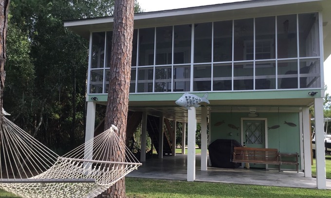 Bay St Louis House | Relaxing Waterfront Getaway with Fenced in Pet Friendly Property