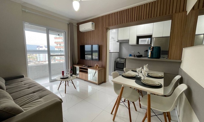 Caicara Apartment | Renew your Energy Caiçara Beach, 5 minutes from the beach on foot - Praia Grande