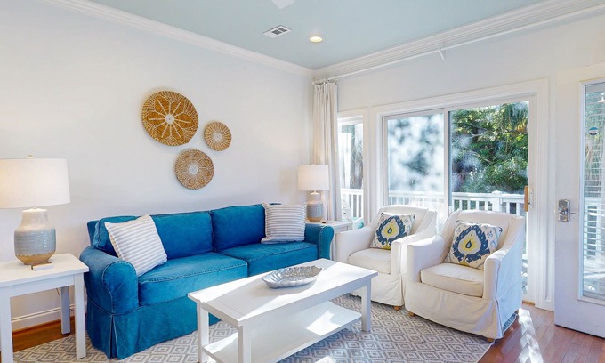 Edisto Island House | Renovated corner condo with tropical balcony, pool, AC & W/D - walk to beach