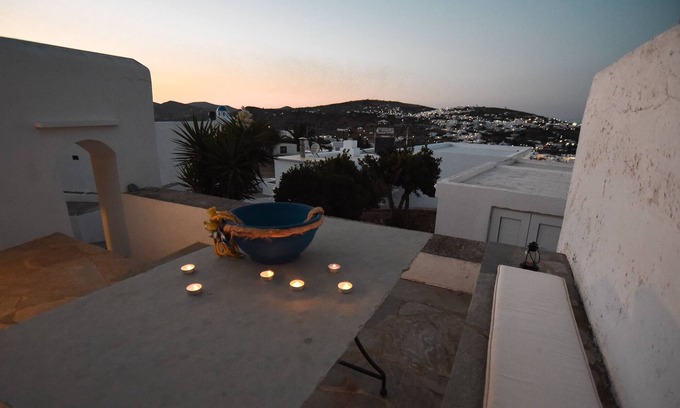 Platis Gialos House | Renovated haystack with Cycladic details.