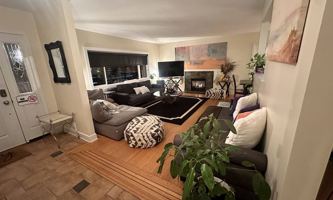 North Vancouver Ski Chalet | Resort Style Chalet in the Forest with a Tennis Court near Grouse Mountain