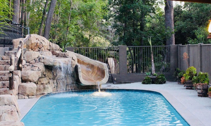 Fullerton House | Resort style luxury home with pool (not heated) and water slide