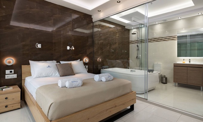 Ixia Apartment | Rhodes Skyline Suite - 3 Bedroom with inDoor Jacuzzi and Sea View