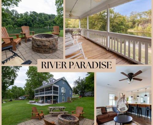 Elkton House | Riverfront Fire Pit Hot Tub Fishing Kayaks Pacman