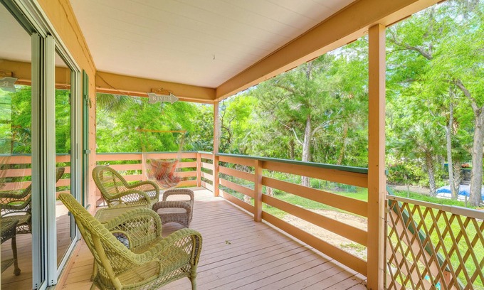 Crystal River House | Riverfront Inglis Duplex w/Shared Dock & Fire Pit