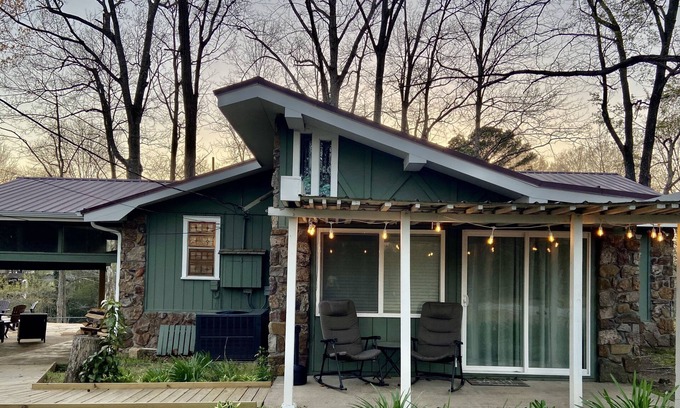 Pangburn House | Riverfront lodge with private fishing dock ~ Near Greers Ferry Lake