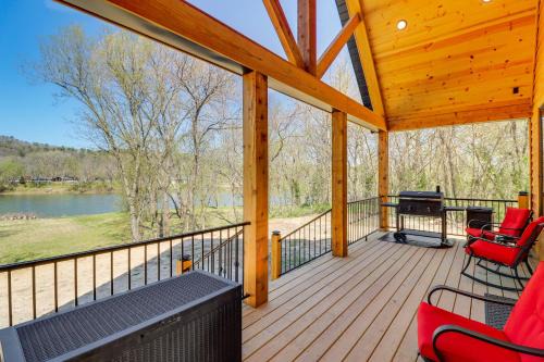 Boswell House | Riverfront Mountain View Cabin with Deck and Grill!
