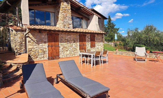 Rignano sull'Arno House | Romantic Barn with private terrace. External shared spaces: pool, garden, bbqn