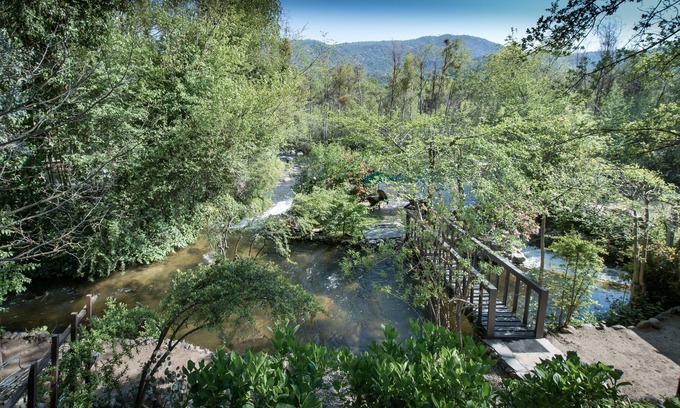 Three Rivers Apartment | Romantic Riverfront Studio with Private Island + Waterfalls