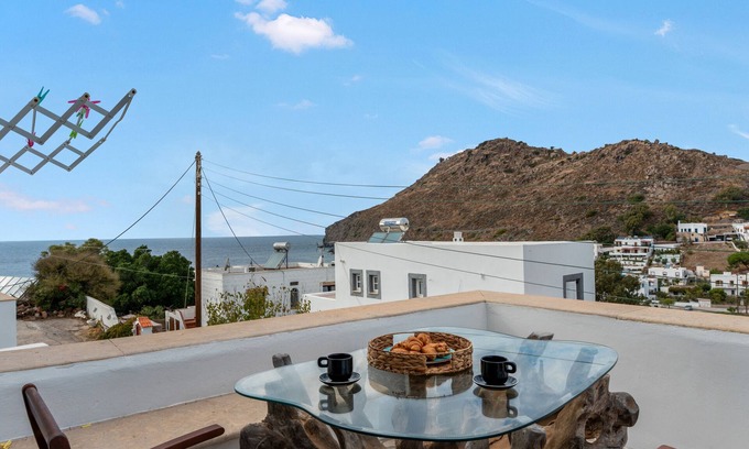 Skala Apartment | Room 'Double Sea View No 3' with Sea View, Wi-Fi and Air Conditioning