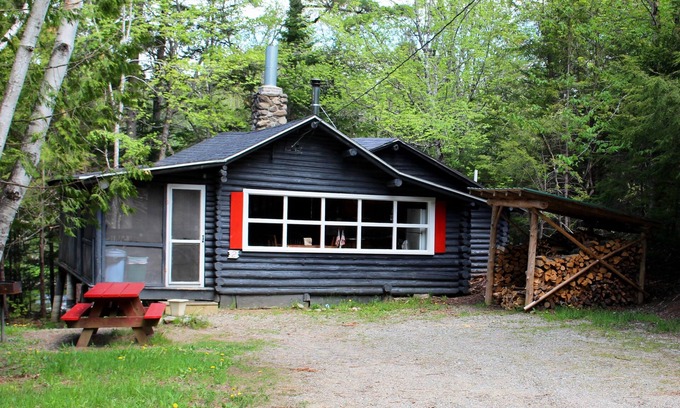 Dennysville Cottage | Rustic log cottage, River-view, Pet-friendly, Downeast Maine