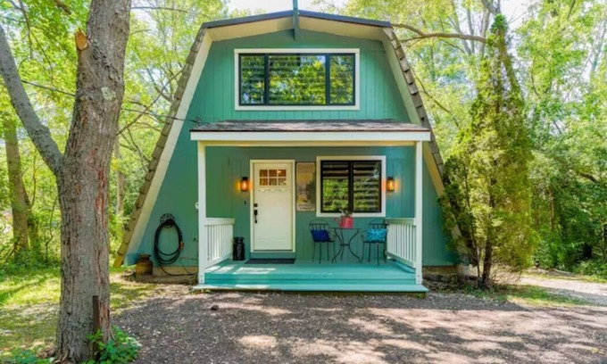Caledonia Cabin | Rustic Riverside A-Frame Retreat: Secluded Charm.