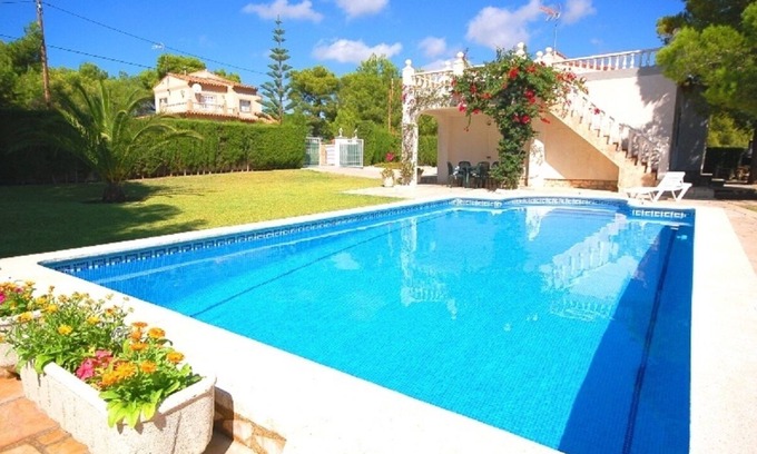 Les Tres Cales Villa | SAONA VILLAS (VN LOSPI): villa for 7 people, private swimming pool, air co