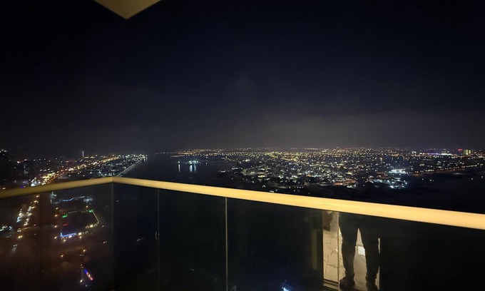 Ajman Apartment | Sea Breeze Studio Balcony & View