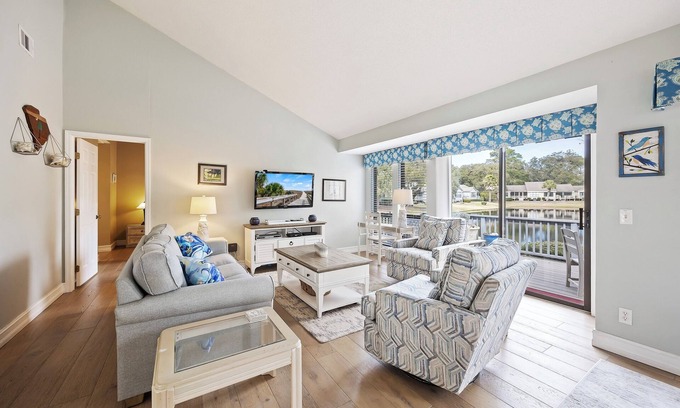 Sea Pines Villa | Sea Pines-Lake Forest, Stunning Lagoon View, On-Site Pool and Pickleball/Tennis