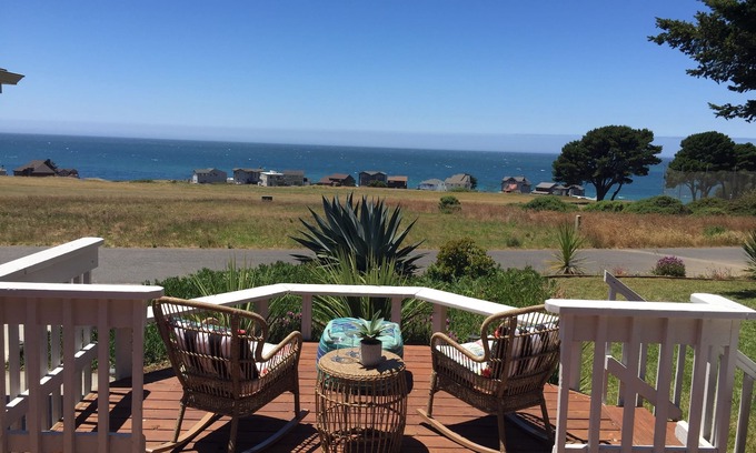 Shelter Cove House | Sea View at Shelter Cove! Ocean View! Game Room! Fireplace! Walk everywhere!