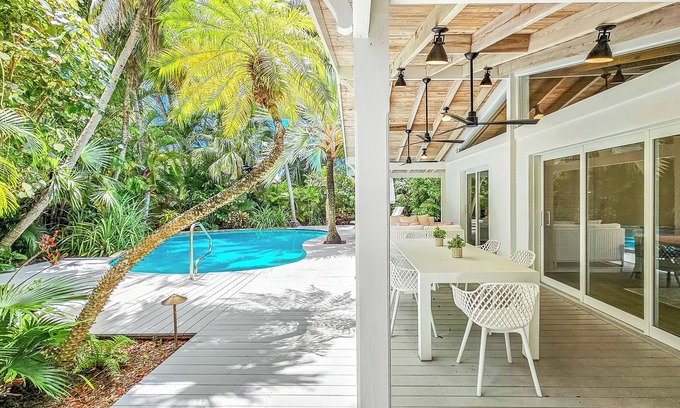 Midtown House | Secluded and Private Monthly Tropical Modern Oasis with a Large Pool