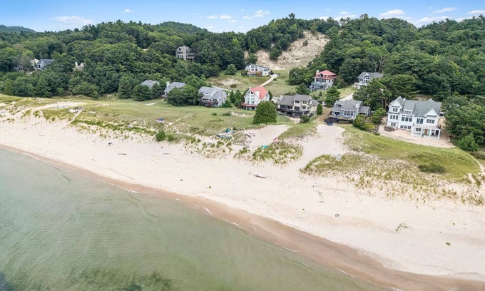 Benona Township Cottage | Shelby Lakefront 5BR 3 BTH Retreat Private Beach Views Family Friendly Getaway