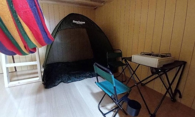 Minato Apartment | Short distance to USJ and the planned Expo site. Wooden log house style room 1F