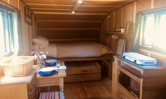 Bridport Cabin | Simple, idyllic rural cabin, with sea views, peace but nearby local amenities