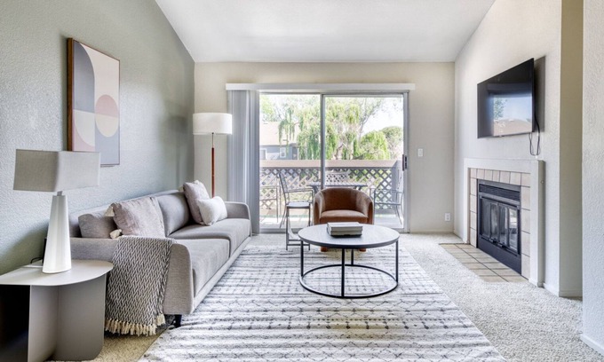 Foster City Apartment | Sleek Foster City 2BR w/Gym, Pool, Spa & W/D, near VISA, by Blueground