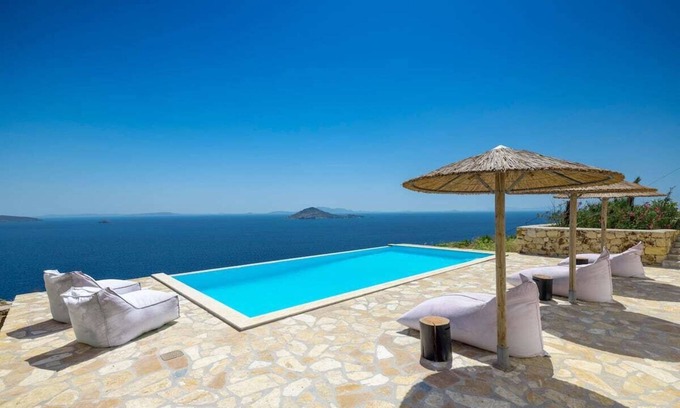 Sapsila House | Slow Luxury Patmos Hideaway with panorama and pool Villa Tatyana
