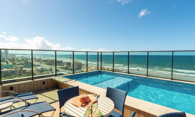 Boca do Rio Apartment | Smart Orla: 2 Bedrooms with Air Conditioning, Pool and Garage