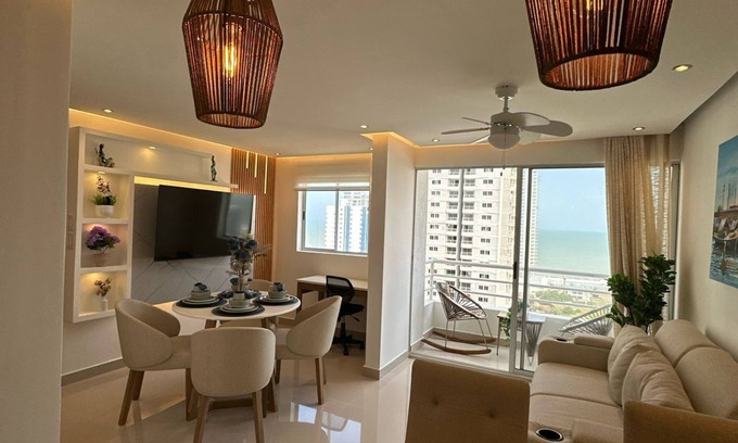 Cartagena Apartment | Solmar Apartments 23rd Floor Ocean View ✦ Rooftop Pool ✦ Modern Luxury Apartment