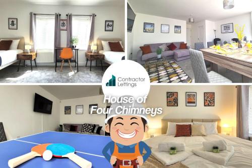 Peterborough House | Spacious 4-Bedroom House with POOL & TABLE TENNIS TABLE and MASSAGE CHAIRS By Your Lettings Short Lets & Serviced Accommodation Peterborough Free WiFi and Netflix