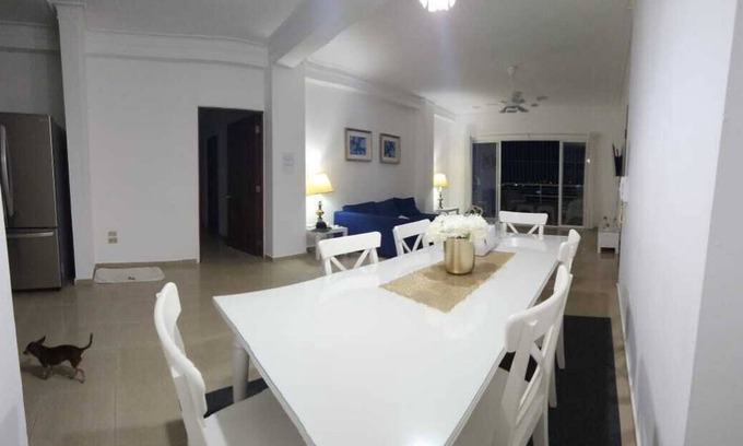 La Romana Apartment | Spacious and relaxing with an amazing town skyline and far island & ocean view.