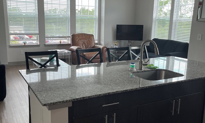 Towson Apartment | Spacious corner suites/seasonal pool