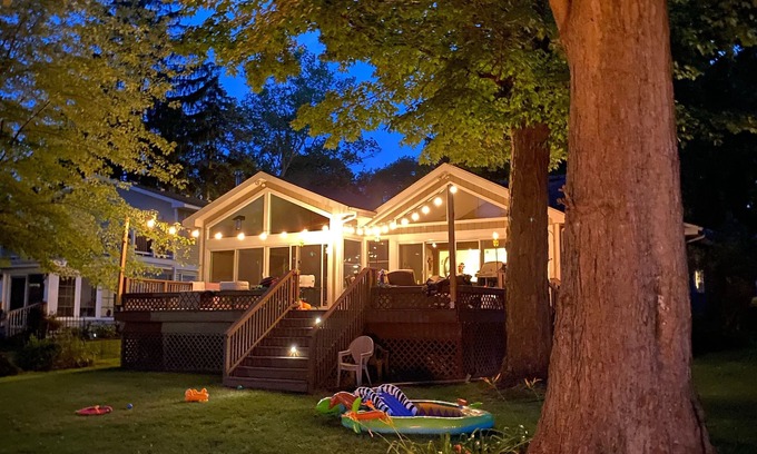 Paw Paw Lake House | Spacious, Family-Friendly Cottage with Stunning Channel View in Paw Paw Lake