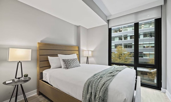 Navy Yard Hotel | Spacious Haven | Kitchen & Desk | DC Stay w/Coworking & Gym | Near Iconic Spots
