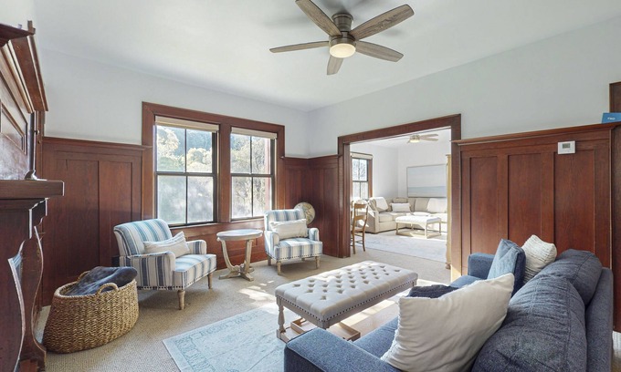 Mendocino House | Spacious home on Big River with river views, Hot tub, 2 kitchens, streaming