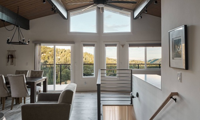 Crestline House | Spacious home with modern finishes, beautiful views, 2 decks & fireplace